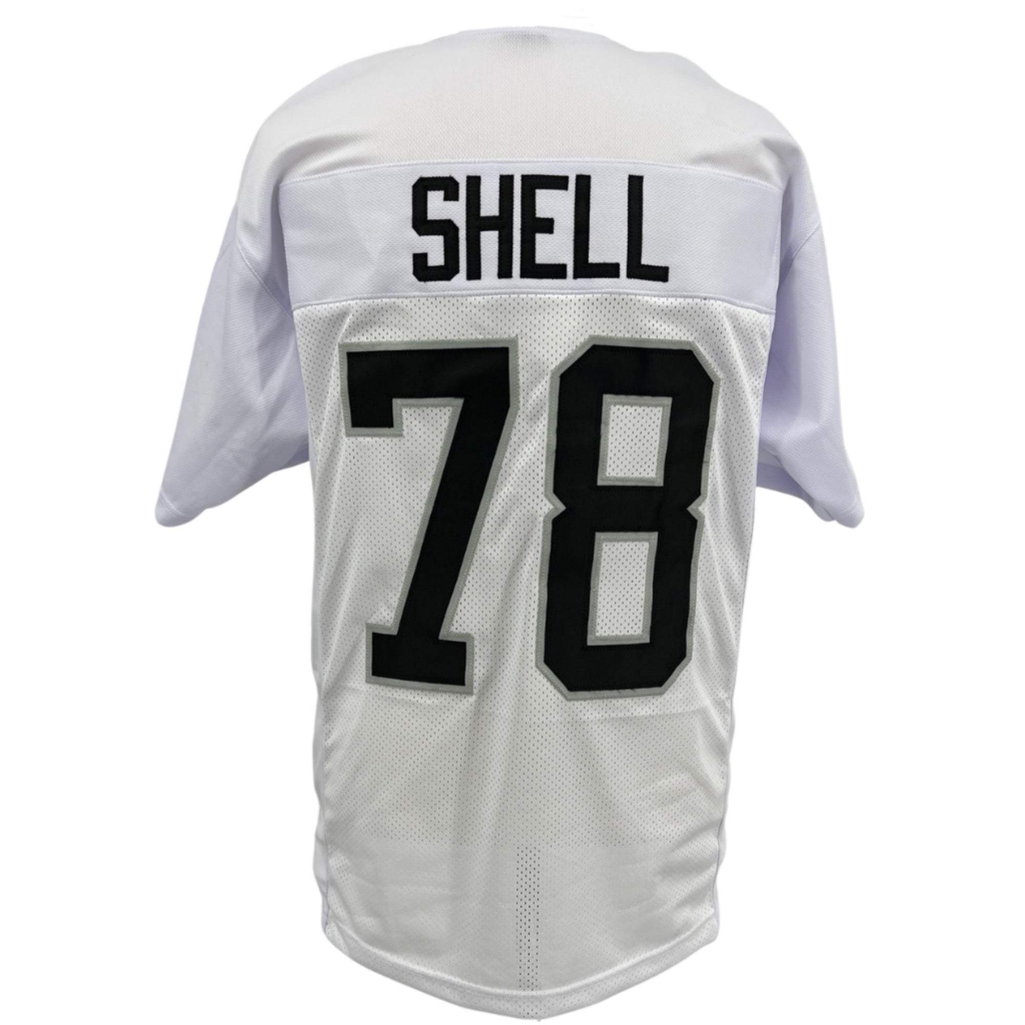 ART SHELL Oakland Raiders WHITE Jersey B/SL M-5XL Unsigned Custom Sewn Stitched