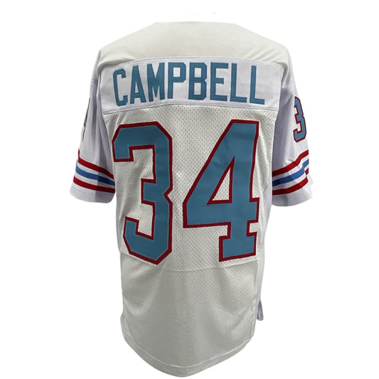 Earl Campbell Jersey White Houston S-5XL Custom Sewn Stitched