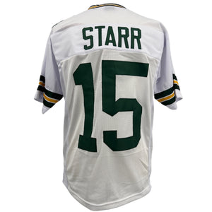 BART STARR Green Bay Packers WHITE Jersey M-5XL Unsigned Custom Sewn Stitched