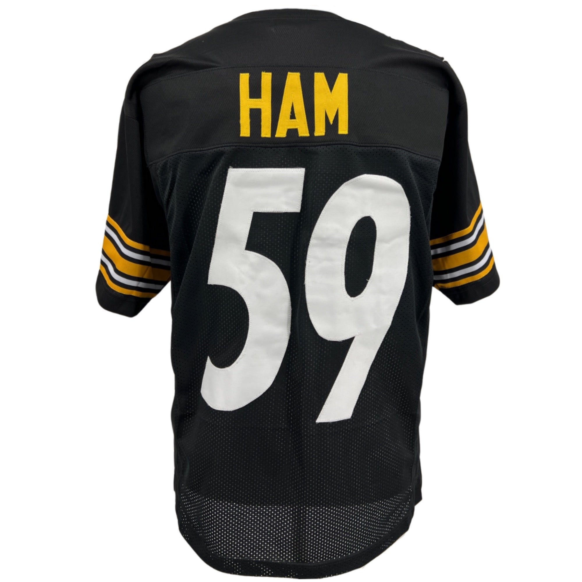 JACK HAM Pittsburgh Steelers BLACK Jersey M-5XL Unsigned Custom Sewn Stitched