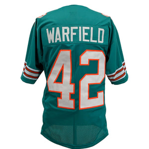 PAUL WARFIELD Miami Dolphins AQUA Jersey M-5XL Unsigned Custom Sewn Stitched
