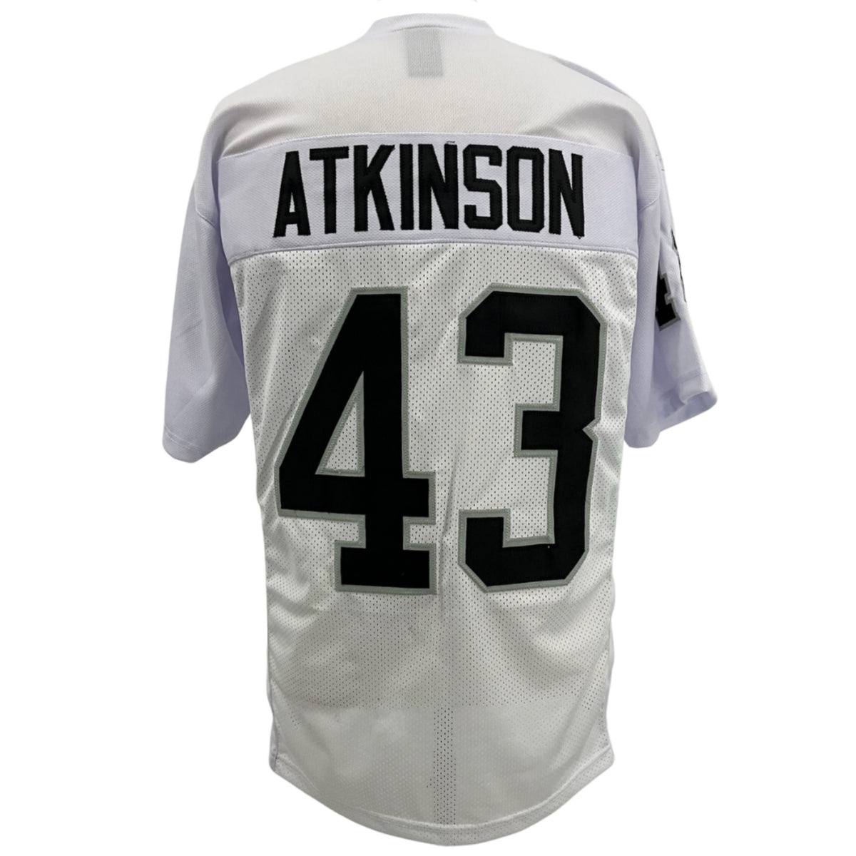 George Atkinson Jersey White Oakland B/SL M-5XL Sewn Stitch