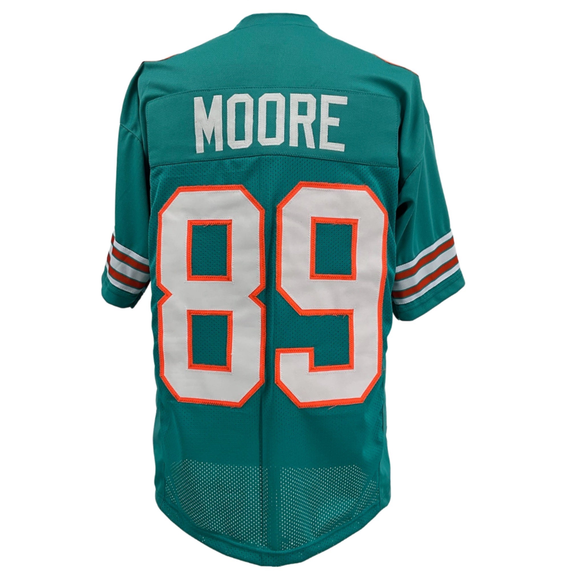 Nat Moore Jersey Aqua Miami M-5XL Custom Sewn Stitched