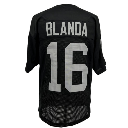 George Blanda Jersey Black Oakland M-5XL Custom Sewn Stitched