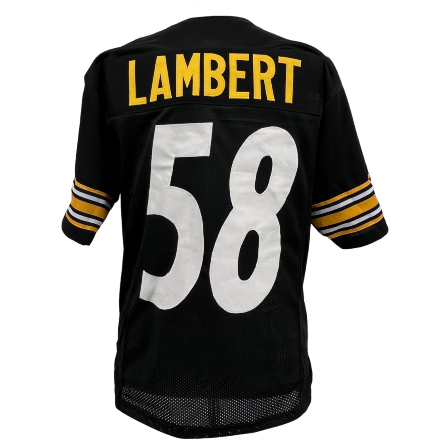 Jack Lambert Jersey Modern Number Black Pittsburgh M-3XL Sewn Stitch
