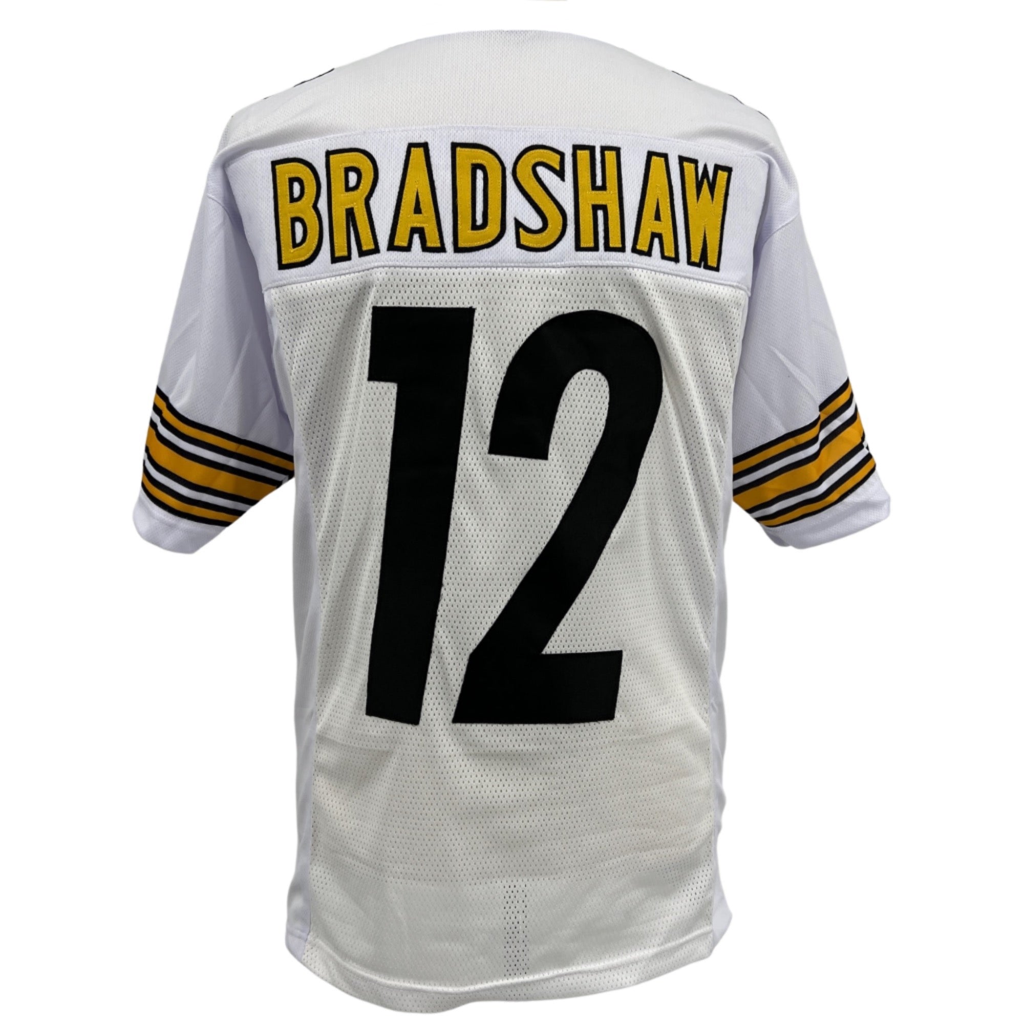 TERRY BRADSHAW Pittsburgh Steelers WHITE Jersey M-5XL Unsigned Sewn Stitched