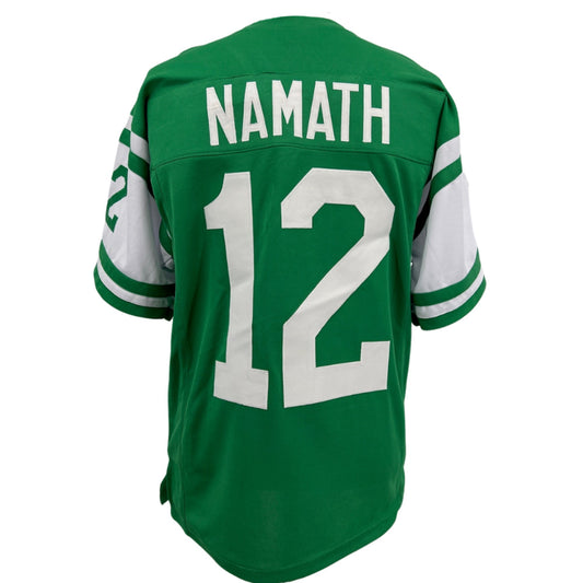 Joe Namath Jersey Green New York | M-5XL Custom Sewn Stitched