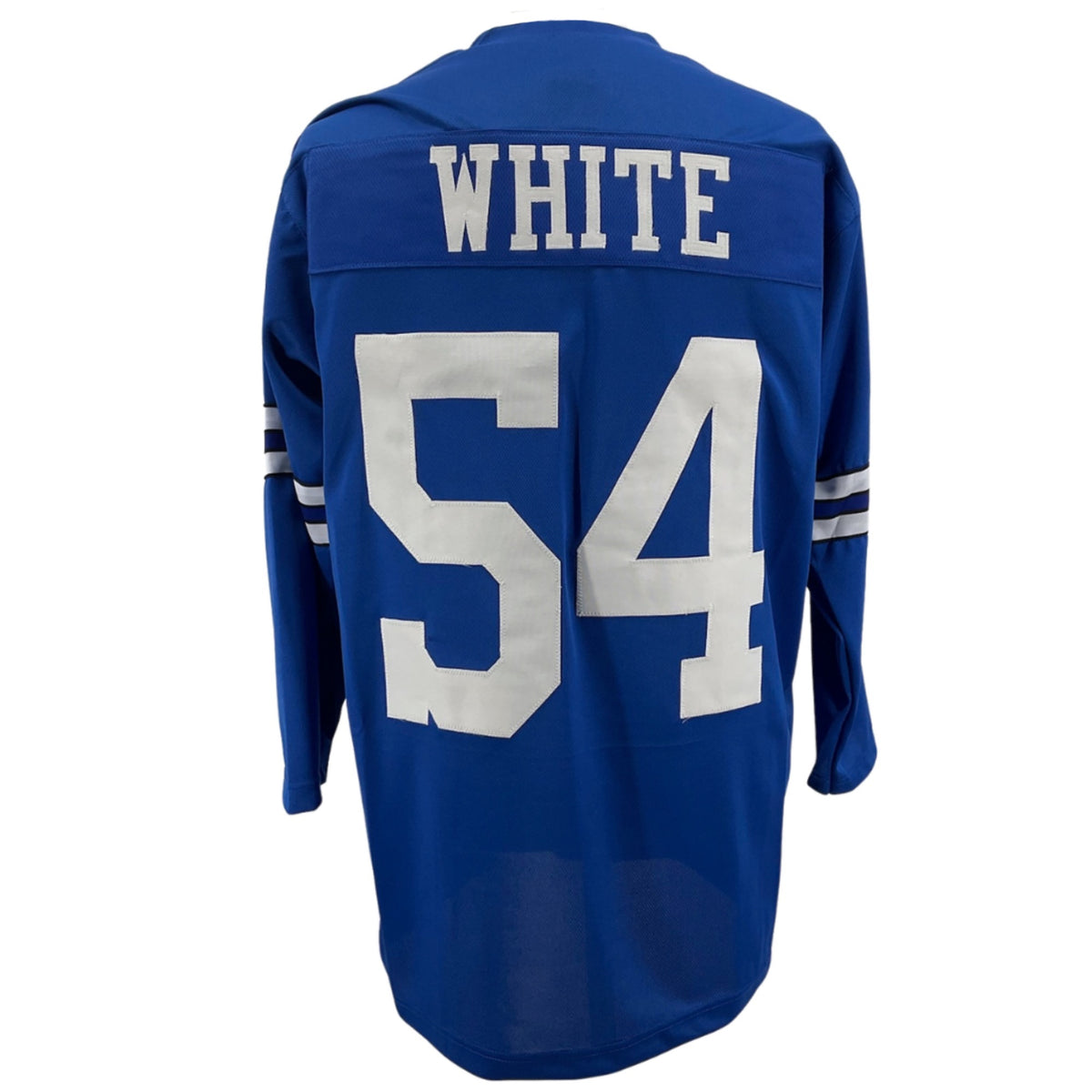 Randy White Jersey L/S Blue Dallas M-5XL Custom Sewn Stitched