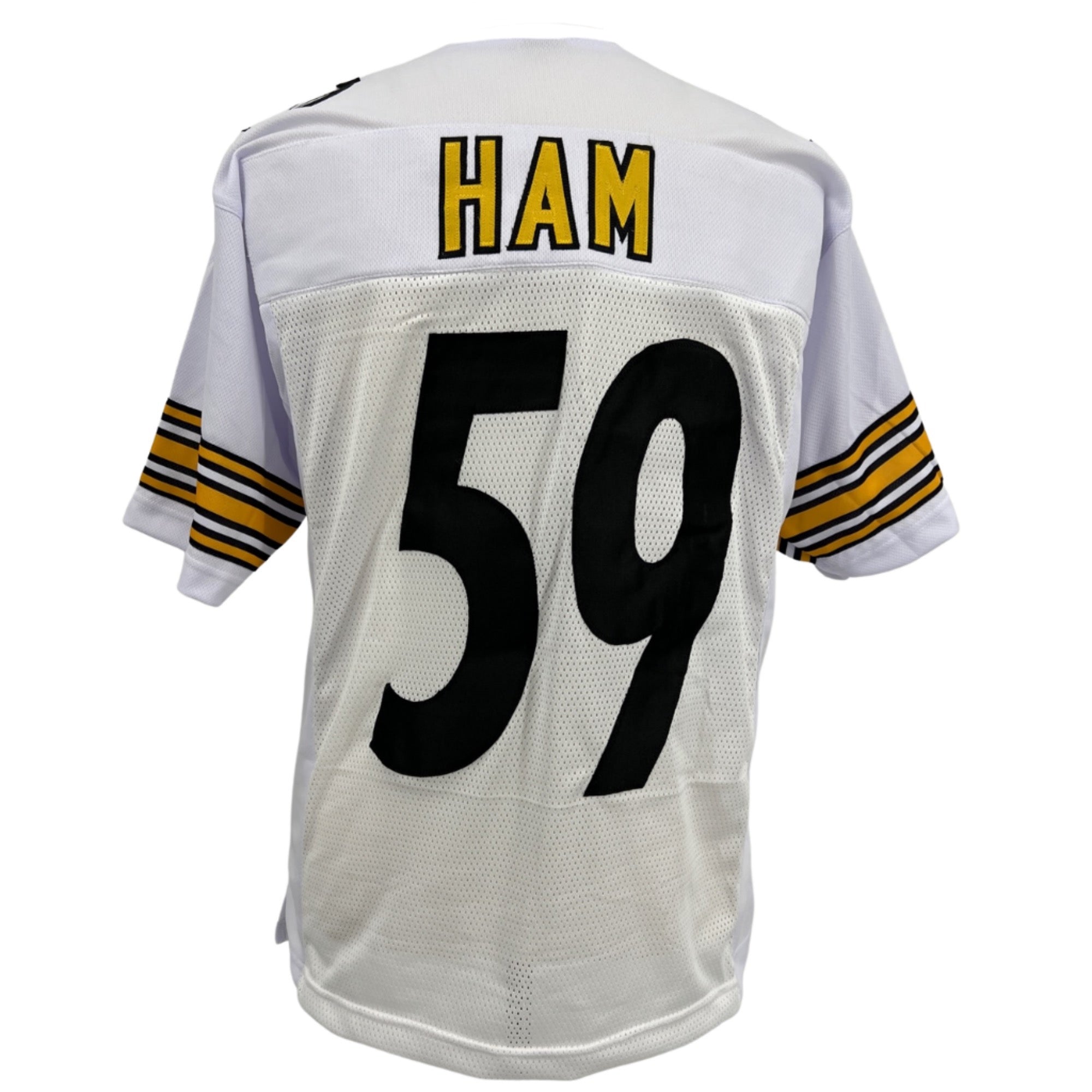 JACK HAM Pittsburgh Steelers WHITE Jersey M-5XL Unsigned Custom Sewn Stitched