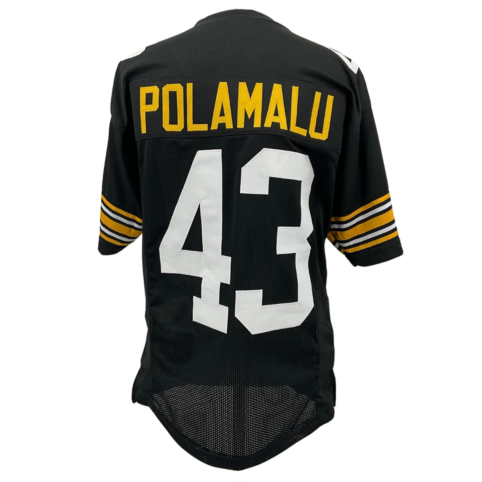 TROY POLAMALU Steelers BLACK Old Number Jersey M-3XL Unsigned Custom Sewn Stitch