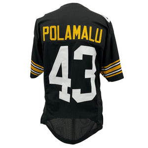 TROY POLAMALU Steelers BLACK Old Number Jersey M-3XL Unsigned Custom Sewn Stitch